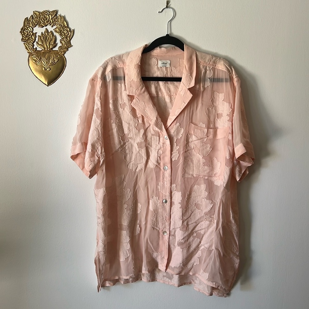 Pink Sheer Wilfred Blouse - Picture 1 of 6